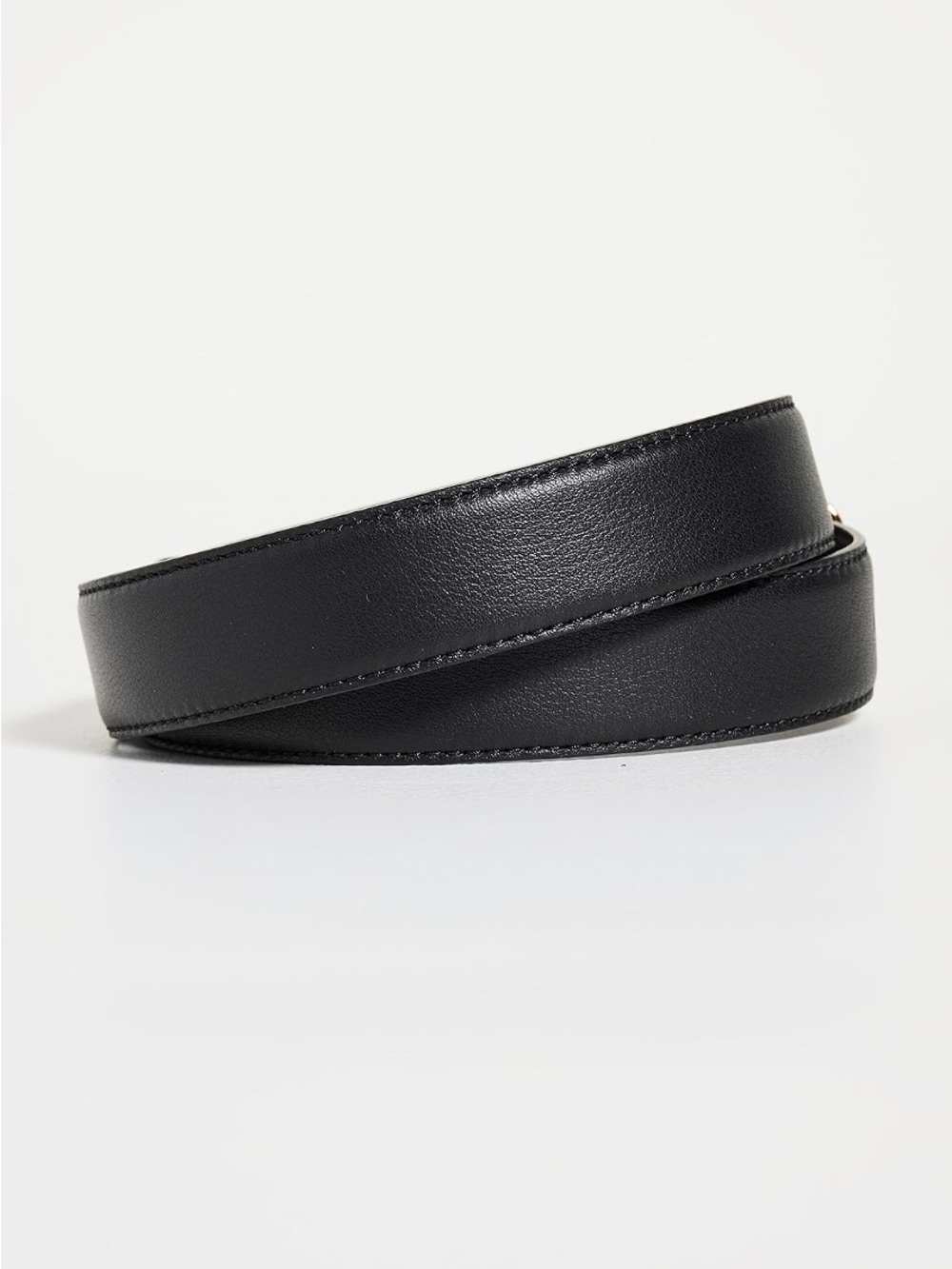AUREUM No. 3 French Rope Belt Black Leather Size M/L - Picture 3 of 13